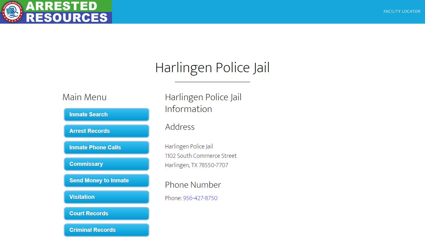 Harlingen Police Jail - Inmate Search - Harlingen, TX - Arrested Resources