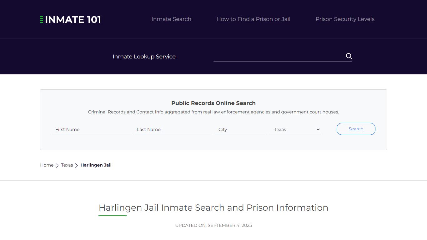 Harlingen Jail Inmate Search and Prison Information